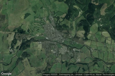 Vue aérienne de Peebles