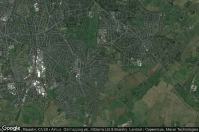 Vue aérienne de Oadby and Wigston