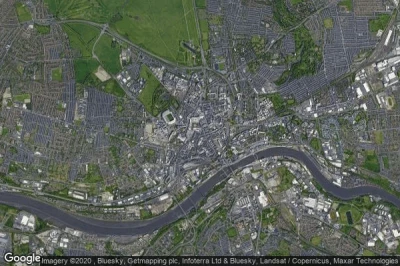 Vue aérienne de Newcastle upon Tyne