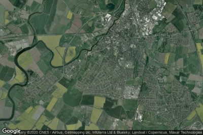 Vue aérienne de Newark on Trent