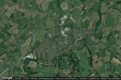 Vue aérienne de Market Drayton