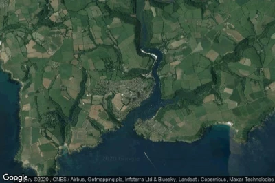 Vue aérienne de Fowey
