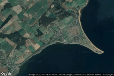 Vue aérienne de Fortrose