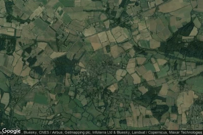 Vue aérienne de East Bergholt