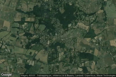 Vue aérienne de Danbury