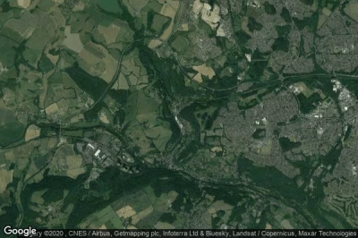 Vue aérienne de Coalbrookdale