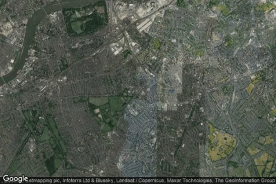 Vue aérienne de Clapham
