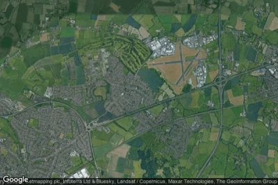 Vue aérienne de Churchdown
