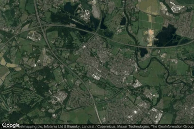 Vue aérienne de Chertsey