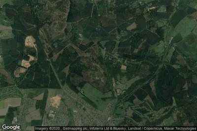 Vue aérienne de Cannock Chase