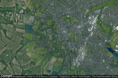 Vue aérienne de Cambridge