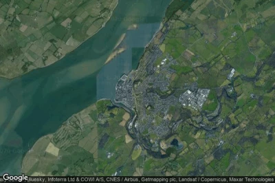Vue aérienne de Caernarfon