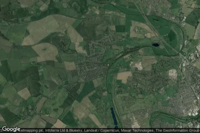 Vue aérienne de Bromham