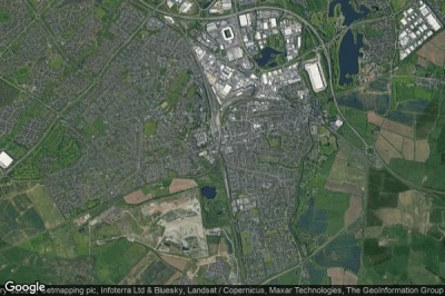 Vue aérienne de Bletchley