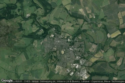 Vue aérienne de Alnwick