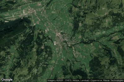 Vue aérienne de Gstaad