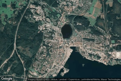 Vue aérienne de Hudiksvall
