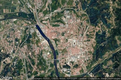 Vue aérienne de Coimbra