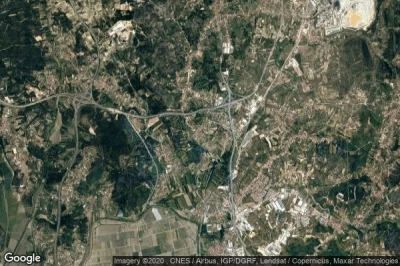 Vue aérienne de Cioga do Monte