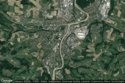 Vue aérienne de Steyr Stadt