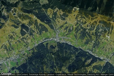 Vue aérienne de Saalbach