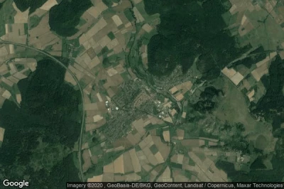 Vue aérienne de Zierenberg