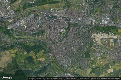 Vue aérienne de Wuerzburg