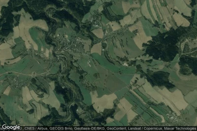 Vue aérienne de Wolkenstein