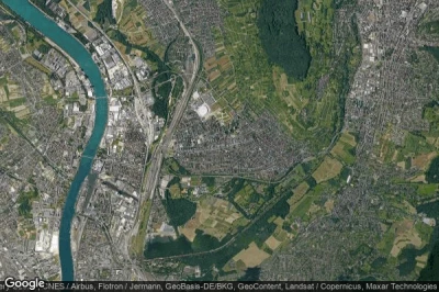 Vue aérienne de Weil am Rhein