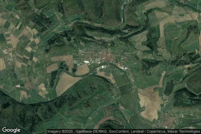 Vue aérienne de Treffurt