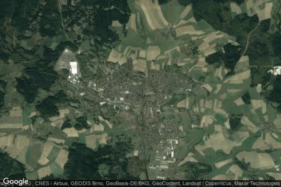 Vue aérienne de Tirschenreuth