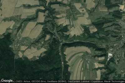 Vue aérienne de Tharandt