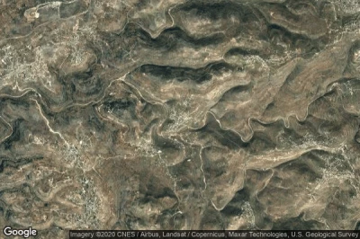 Vue aérienne de Qarawat Bani Zayd