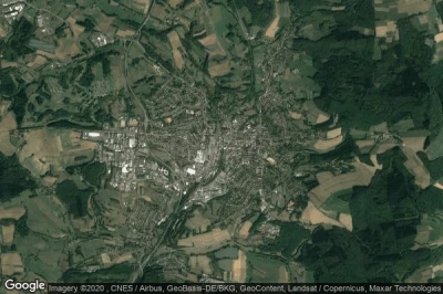 Vue aérienne de Sankt Wendel