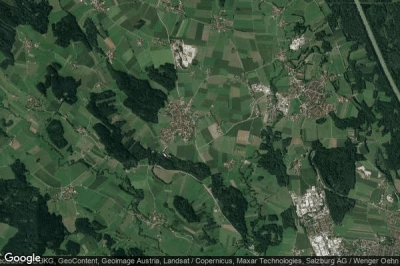 Vue aérienne de Saaldorf