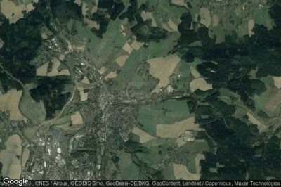 Vue aérienne de Rodewisch