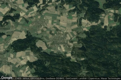 Vue aérienne de Plößberg