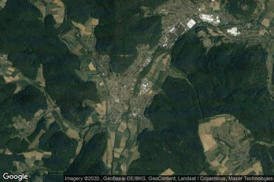 Vue aérienne de Hochst im Odenwald