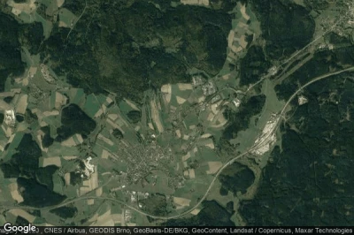 Vue aérienne de Frankenreuth