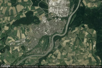 Vue aérienne de Burghausen