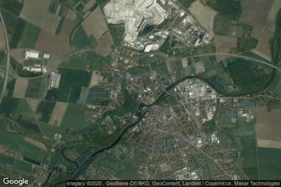 Vue aérienne de Bernburg