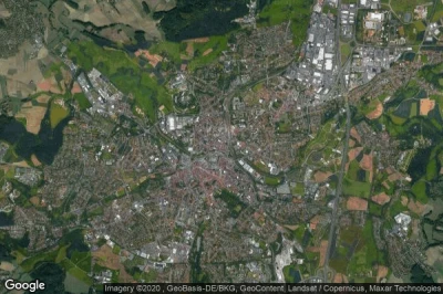 Vue aérienne de Bayreuth