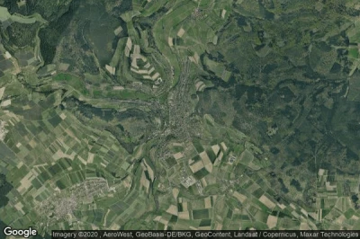 Vue aérienne de Bad Salzschlirf