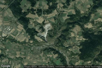 Vue aérienne de Bad Berneck im Fichtelgebirge