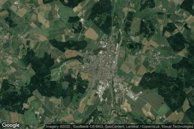 Vue aérienne de Aulendorf