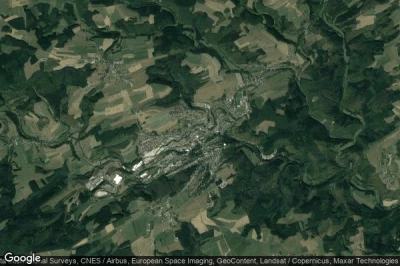 Vue aérienne de Wiltz