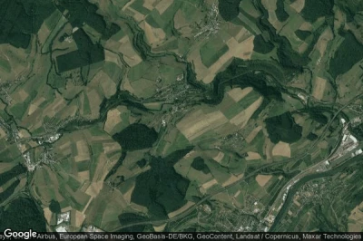 Vue aérienne de Manternach