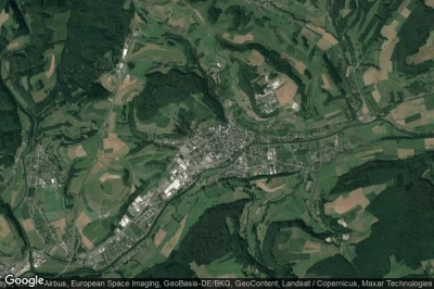 Vue aérienne de Diekirch