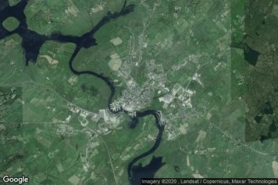 Vue aérienne de Carrick-on-Shannon