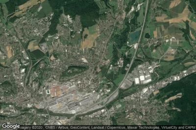 Vue aérienne de Vieux-Charmont